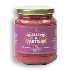 Miel crémeux à la confiture de framboise de Mielerie de l'Artisan, 500g