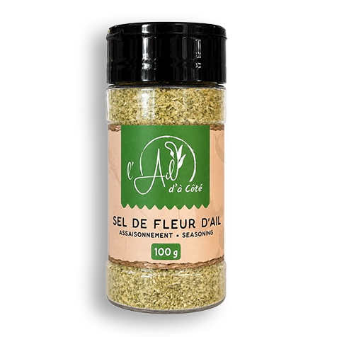 Bouteille de sel de fleur d'ail assaisonnement 100g