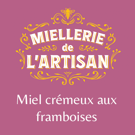 Logo Miel de l'Artisan : Miel crémeux aux framboises