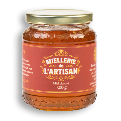 Miel piquant 500g de la Miellerie de l'Artisan