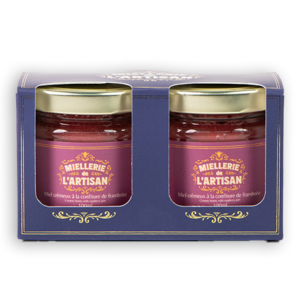 Duo de miels crémeux à la confiture de framboise de Mellerie de l'Artisan